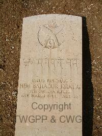 Cassino War Cemetery - Hem Bahadur Khattri, 
